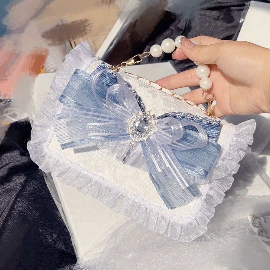 Luxury Bags Blue - Sac à Main en Dentelle Lolita