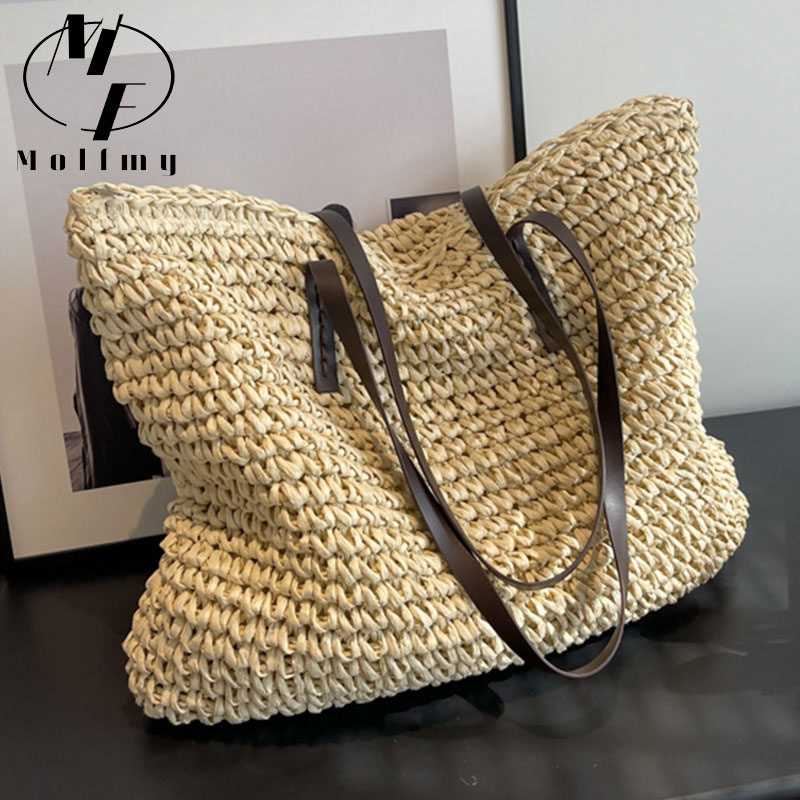 Luxury Bags Made - Sacs fourre-tout tissés en paille, grand