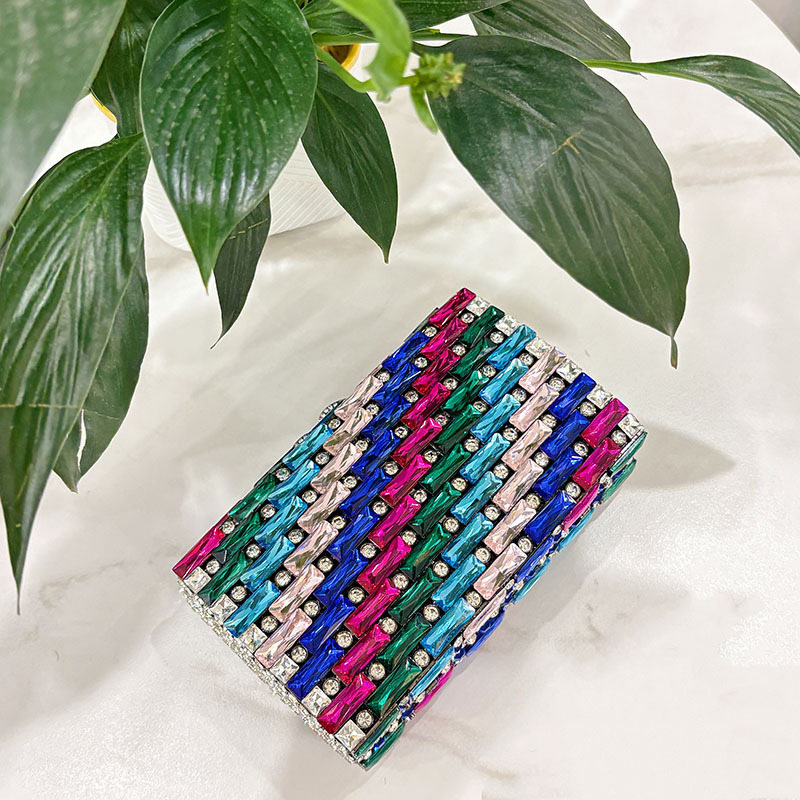 Femme bleu strass sac de soiré - Luxury Bags Blue avis et prix