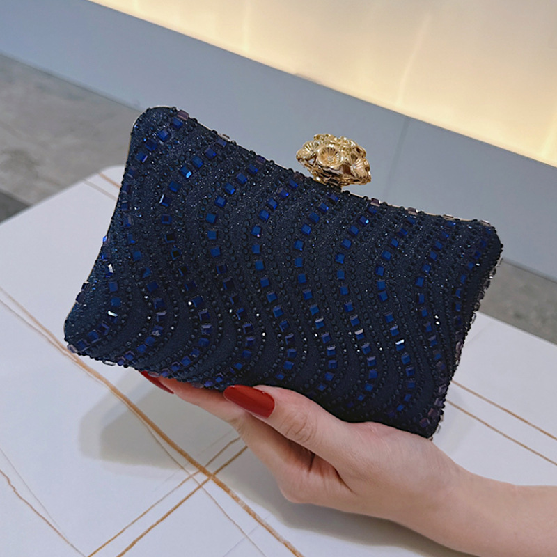 Pochette élégante bleu marine  - Luxury Bags Blue avis et prix