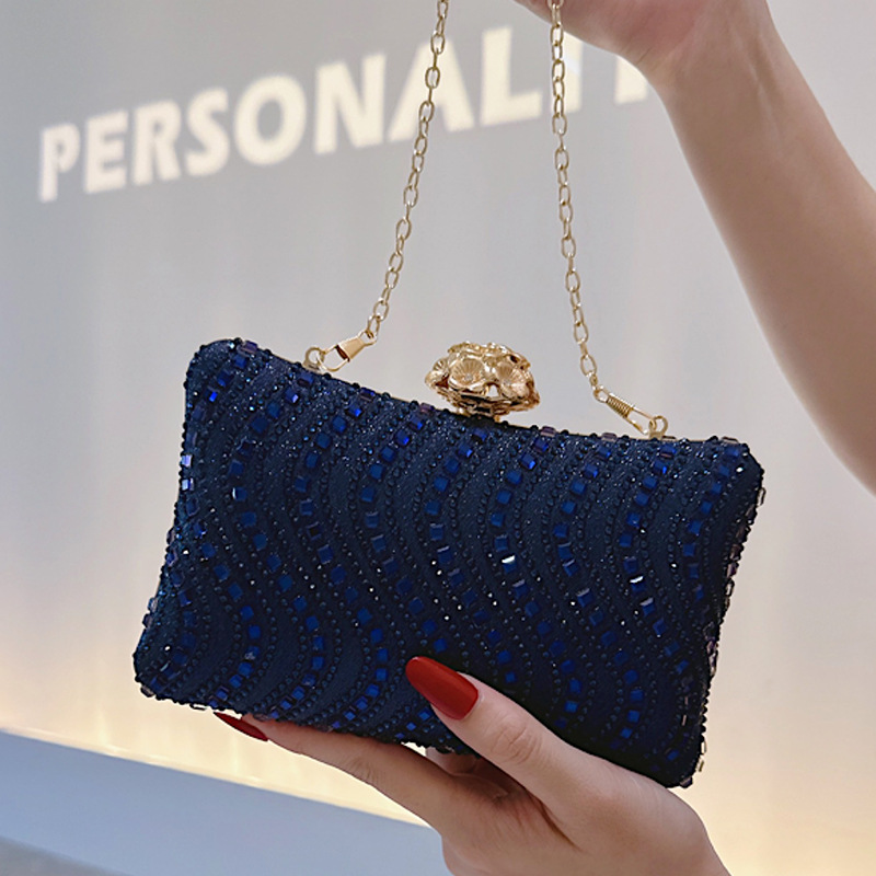 Pochette élégante bleu marine  - Luxury Bags Blue avis et prix
